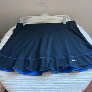Nike Skort Black with Royal Blue Trim